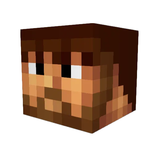 moux88 Minecraft avatar head, 3D render