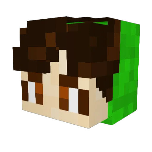 move_man Minecraft avatar head, 3D render