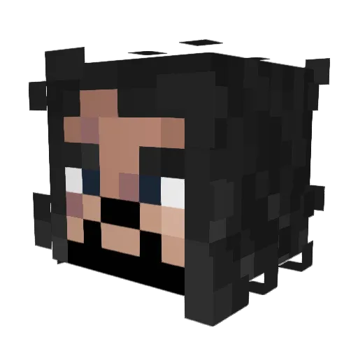 movezinn Minecraft avatar head, 3D render