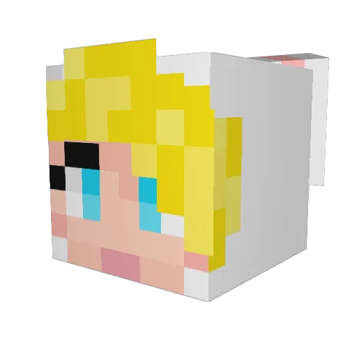 movieeffect Minecraft avatar head, 3D render