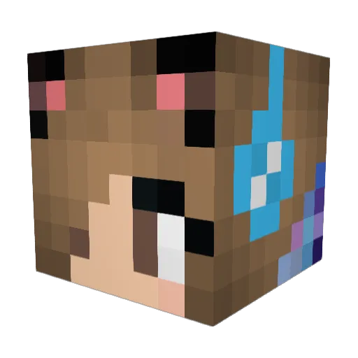 movsan Minecraft avatar head, 3D render