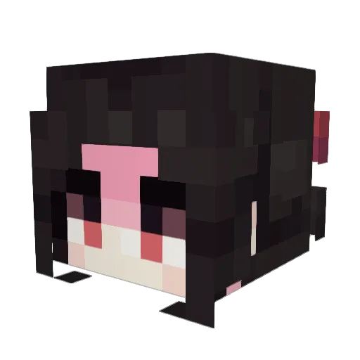 movv Minecraft avatar head, 3D render