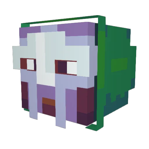 mowamba Minecraft avatar head, 3D render
