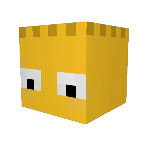 mowine Minecraft avatar head, 3D render