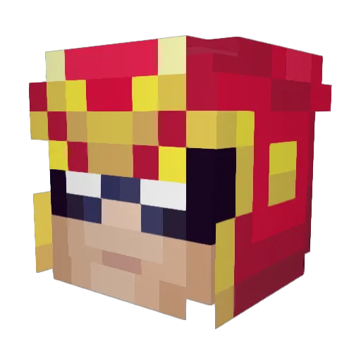 mowlikess Minecraft avatar head, 3D render