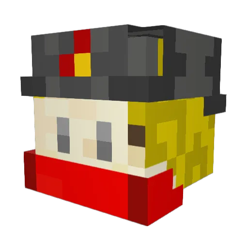 mowoe Minecraft avatar head, 3D render