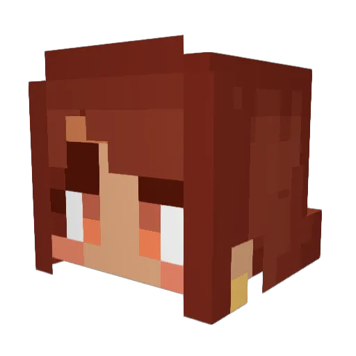mowondi Minecraft avatar head, 3D render