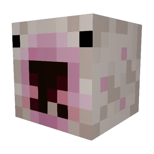mowpow Minecraft avatar head, 3D render