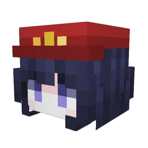 mowuze Minecraft avatar head, 3D render