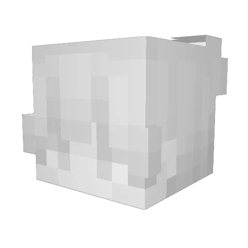 moww Minecraft avatar head, 3D render