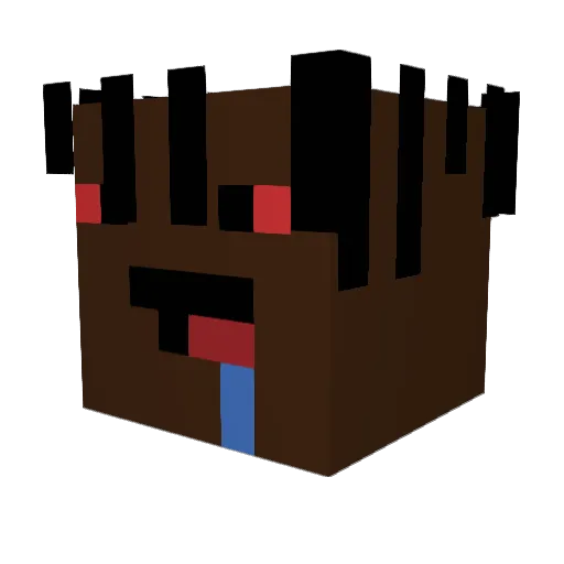 mox_187 Minecraft avatar head, 3D render