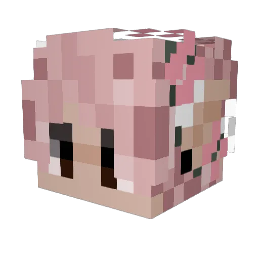 mox_png Minecraft avatar head, 3D render