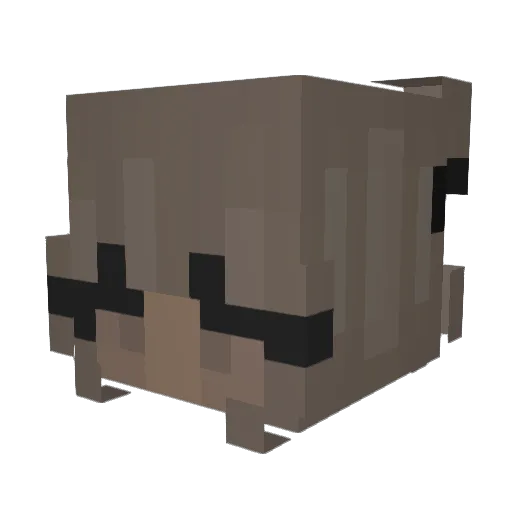 moxcii Minecraft avatar head, 3D render