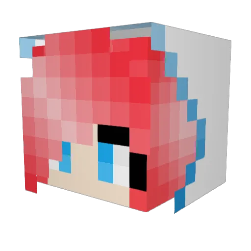 moxghy Minecraft avatar head, 3D render