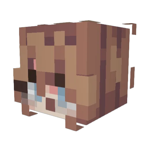 moxho Minecraft avatar head, 3D render