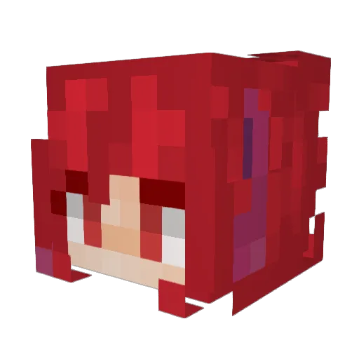 moxxlikessocks Minecraft avatar head, 3D render