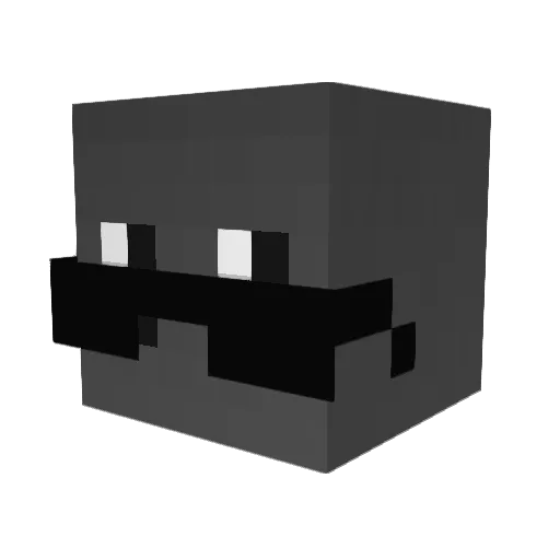 moxy1x Minecraft avatar head, 3D render