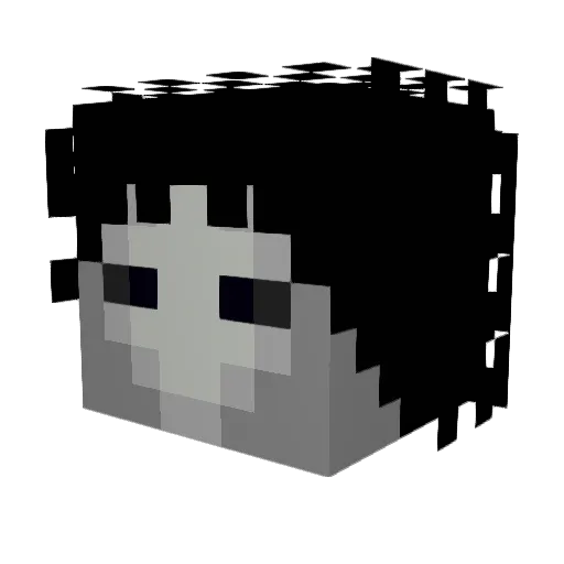 moxycow Minecraft avatar head, 3D render