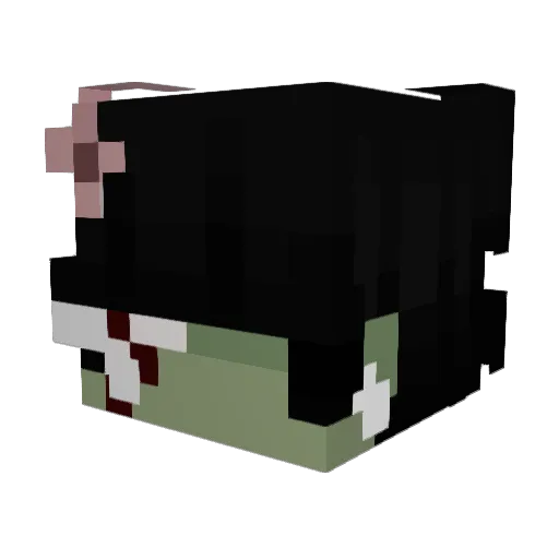 moxydeback Minecraft avatar head, 3D render