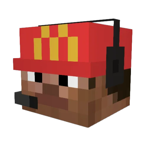 moyal Minecraft avatar head, 3D render