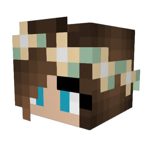 moyamcd Minecraft avatar head, 3D render