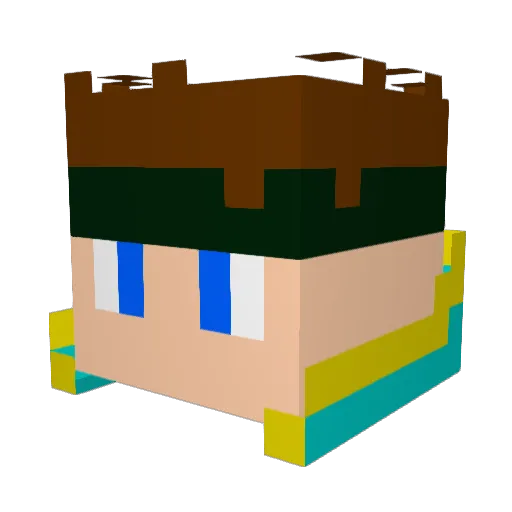 moyamoya1028 Minecraft avatar head, 3D render