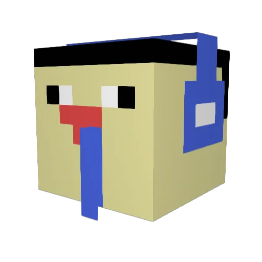 moyao6 Minecraft avatar head, 3D render