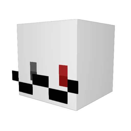 moyashidesu Minecraft avatar head, 3D render