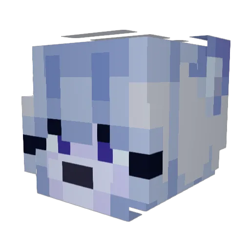 moylin Minecraft avatar head, 3D render