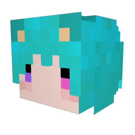 moyu1217 Minecraft avatar head, 3D render