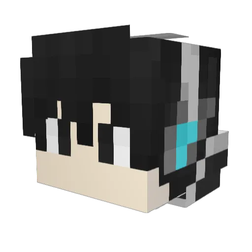 moyuawa Minecraft avatar head, 3D render