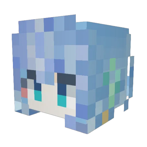 moyujun_ Minecraft avatar head, 3D render