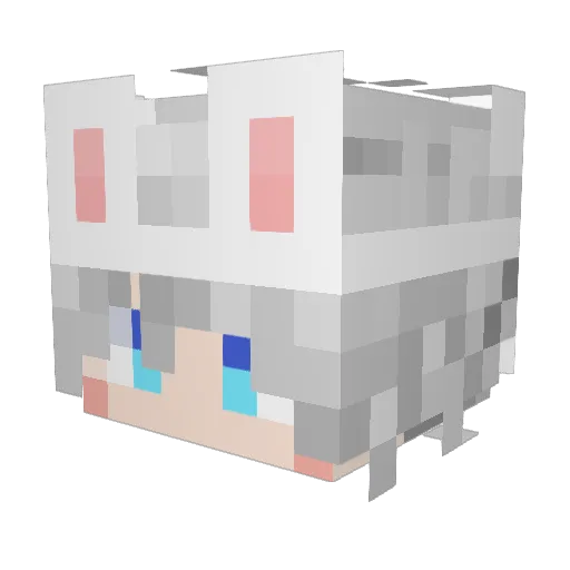 moyulong Minecraft avatar head, 3D render