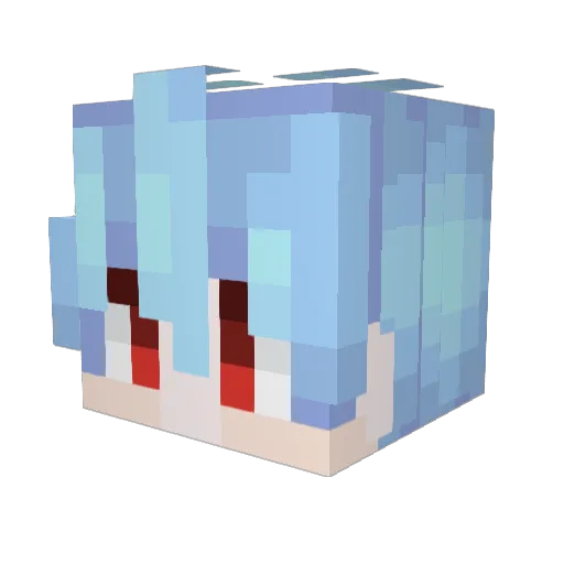 moyunkuki Minecraft avatar head, 3D render