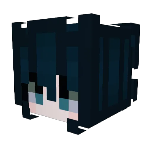 moywin Minecraft avatar head, 3D render