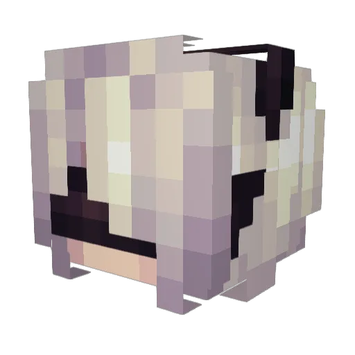 moz0oo Minecraft avatar head, 3D render
