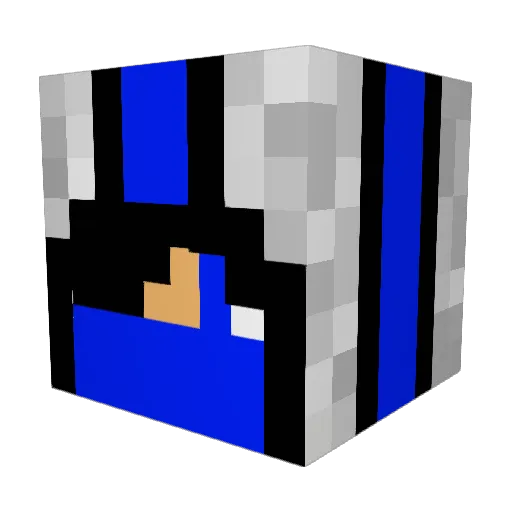 moz321 Minecraft avatar head, 3D render