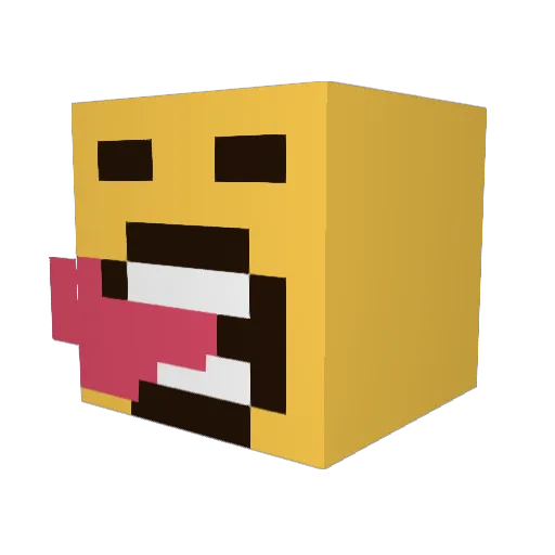 mozartmozi Minecraft avatar head, 3D render