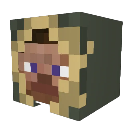 mozetohu Minecraft avatar head, 3D render