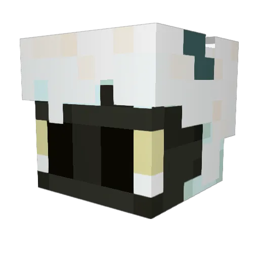 mozicherry Minecraft avatar head, 3D render