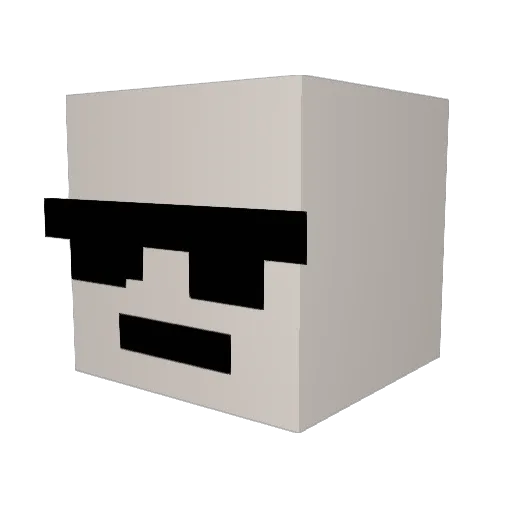 mozsus Minecraft avatar head, 3D render