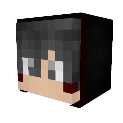 mozuha Minecraft avatar head, 3D render