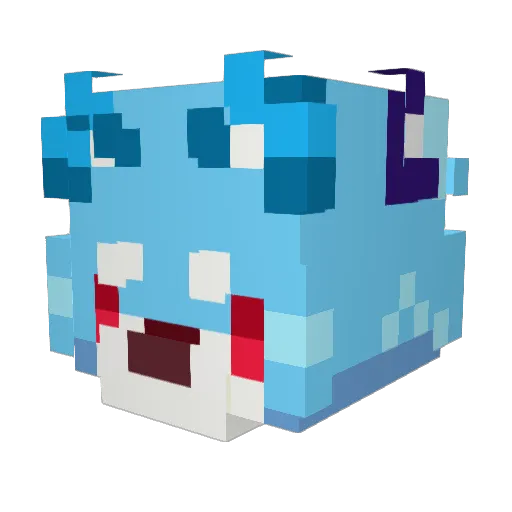 mozuhi_ Minecraft avatar head, 3D render