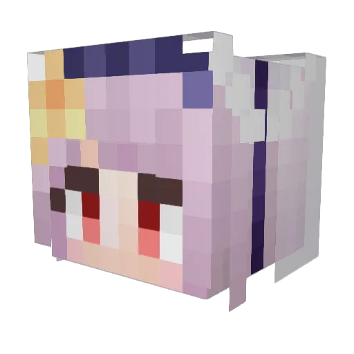 mozuinu Minecraft avatar head, 3D render