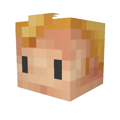 mozza19 Minecraft avatar head, 3D render