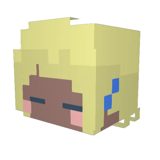 mozzizz6 Minecraft avatar head, 3D render