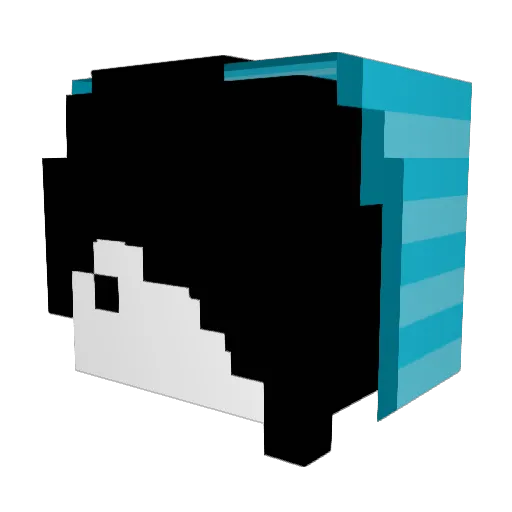 mp3_MElm Minecraft avatar head, 3D render
