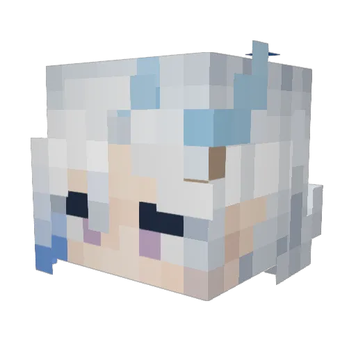 mp3mks Minecraft avatar head, 3D render