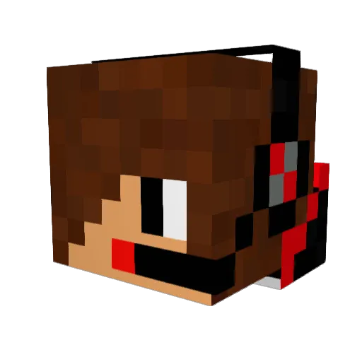 mp4tre25 Minecraft avatar head, 3D render