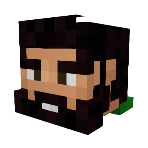 mpfer Minecraft avatar head, 3D render